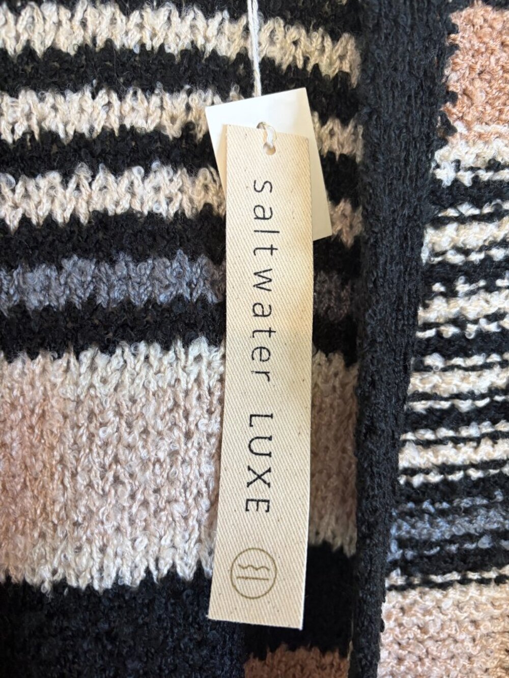 Saltwater Luxe Black Ember Fringe Bottom Cardigan Sweater (NWT) - Picture 5 of 7